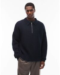 ASOS - – kastiger oversize-strickpullover aus schwerem wollmix - Lyst