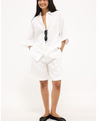 NA-KD - Tailored Linen Shorts - Lyst