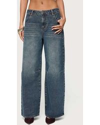 Edikted - Santi Low Rise Wide Leg Jeans - Lyst