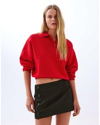 Bershka - Button-up Mini Skirt - Lyst