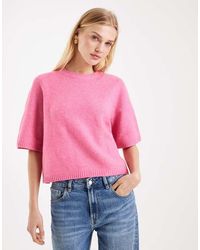 Vero Moda - Soft O-Neck Oversized Boxy Knitted T-Shirt - Lyst