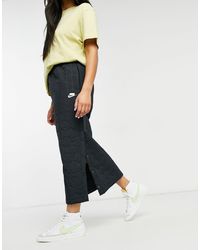 nike zip side blue maxi skirt