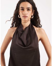 Vero Moda - Satin Halterneck Top - Lyst