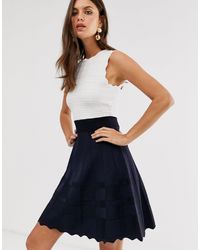 Ted Baker Вязаное Приталенное Платье Polino-мульти - Синий