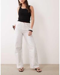 Mango - Polka 100% Cotton Straight Jeans - Lyst