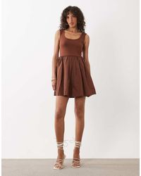 Nobody's Child - Colorado Scoop Neck Ruched Skirt Mini Dress - Lyst