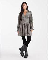 Wednesday's Girl - V Neck Mini Dress - Lyst