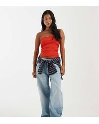 ASOS - Asos Design Petite Oversized Baggy Boyfriend Jeans - Lyst
