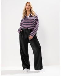Yours Clothing - Cord Drawstring Wide Leg Trousers - Lyst