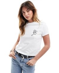 Calvin Klein - Script Logo Baby T-shirt - Lyst