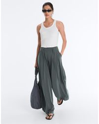 Oysho - Floaty Trousers With Pleated Modal Blend Waist - Lyst