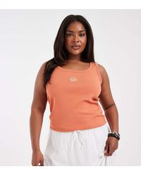 Vero Moda - Scoop Neck Ribbed Vest With Sun Embroidered Graphic - Lyst