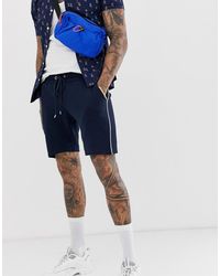 ASOS Jersey Skinny Shorts With Piping - Blue