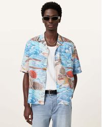 AllSaints - Camisa De Manga Corta Corsican De - Lyst