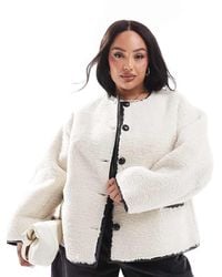 4th & Reckless - Exclusive Button Detail Faux Shearling Jacket - Lyst