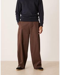 ASOS - Oversized Baggy Chino's Met Plooien - Lyst