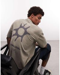 ASOS - Heavyweight Oversized T-Shirt With Sun Graphic - Lyst