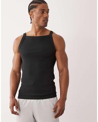 4505 - Seamless Ribbed Square Neck Muscle Singlet - Lyst