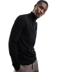 Only & Sons - Knitted Half Zip Jumper - Lyst