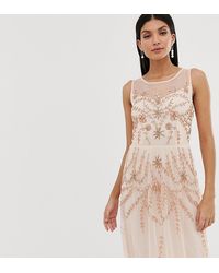 amelia rose vintage ruffle maxi dress with soft baroque embellishment in cream