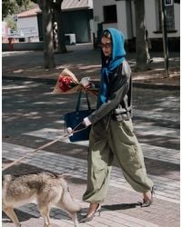 Stradivarius - Poplin Trousers With Stoppers - Lyst