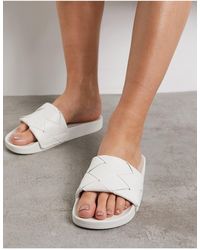 wide fit fur sliders