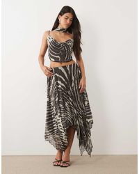 ASOS - Asymmetrical Hem Maxi Skirt - Lyst