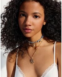 Bershka - Pack Of Bandana Marine Charm Necklaces - Lyst