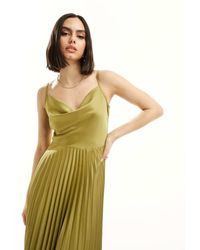 Closet - Cowl Neck Pleated Midaxi Dress - Lyst