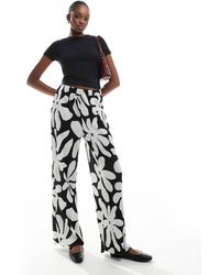Vero Moda - High Waist Wide Leg Plisse Trouser - Lyst
