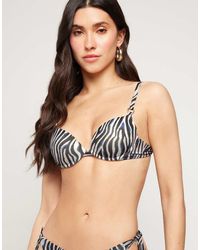 Tezenis - Safari Luxe Padded Push-Up Bikini Top - Lyst