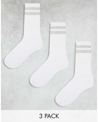 Jack & Jones - 3 Pack Striped Tennis Socks - Lyst