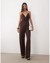 Mango - V-neck Sleeveless Tailored Jumpsuit - Lyst
