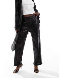 ASOS - Elegante Enkellange Broek Met Lovertjes - Lyst