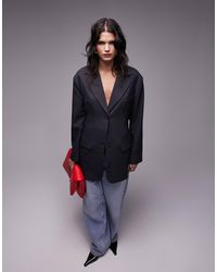 TOPSHOP - Deconstructed Cut Out Back Blazer - Lyst