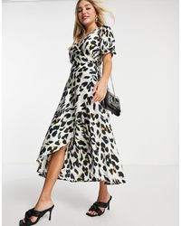 ax paris off white leopard print dress