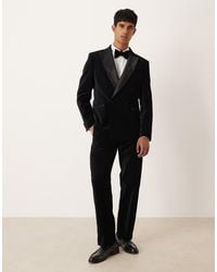 ASOS - Straight Leg Tuxedo Suit Pants - Lyst