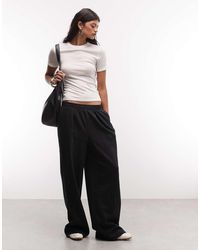 ASOS - Wide Leg Jogger With Pleat - Lyst