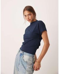 ASOS - Twist Shoulder Drapey Top - Lyst