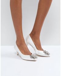 asos papaya bridal embellished heels
