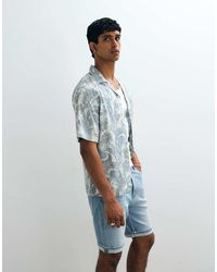 Mango - Camicia A Maniche Corte 100% Cotone Pastello Con Stampa Cachemire - Lyst