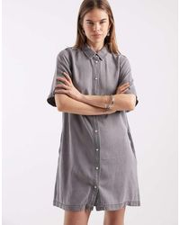 Object - Button Down Mini Dress - Lyst