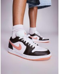 Nike - Zapatillas De Deporte Marrones Y Rosas Air 1 Low De Nike - Lyst