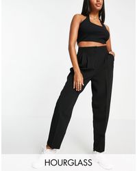 ASOS Hourglass Kick Flare Pants in Black Slacks and Chinos Full-length trousers Womens Clothing Trousers 
