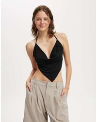Cotton On - Jordie Slinky Cowl Neck Halter Top - Lyst