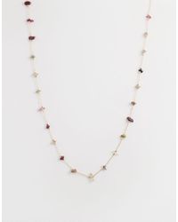ASOS - Korte Ketting Met Stukjes Imitatie Halfedelsteentjes - Lyst