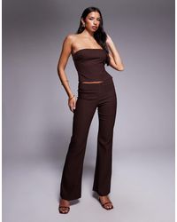 Tiger Mist - Gwendolyn Tailored Low Waisted Zip Front Detail Flare Trousers Co-ord - Lyst