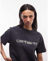 Carhartt - Painter Logo T-Shirt With Paint Splatter Effect - Lyst