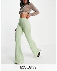 Missguided Denim Co - Ord Ribbed Flares 