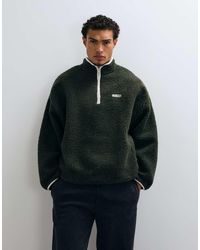 Collusion - Borg Funnel Neck Quarter Zip - Lyst